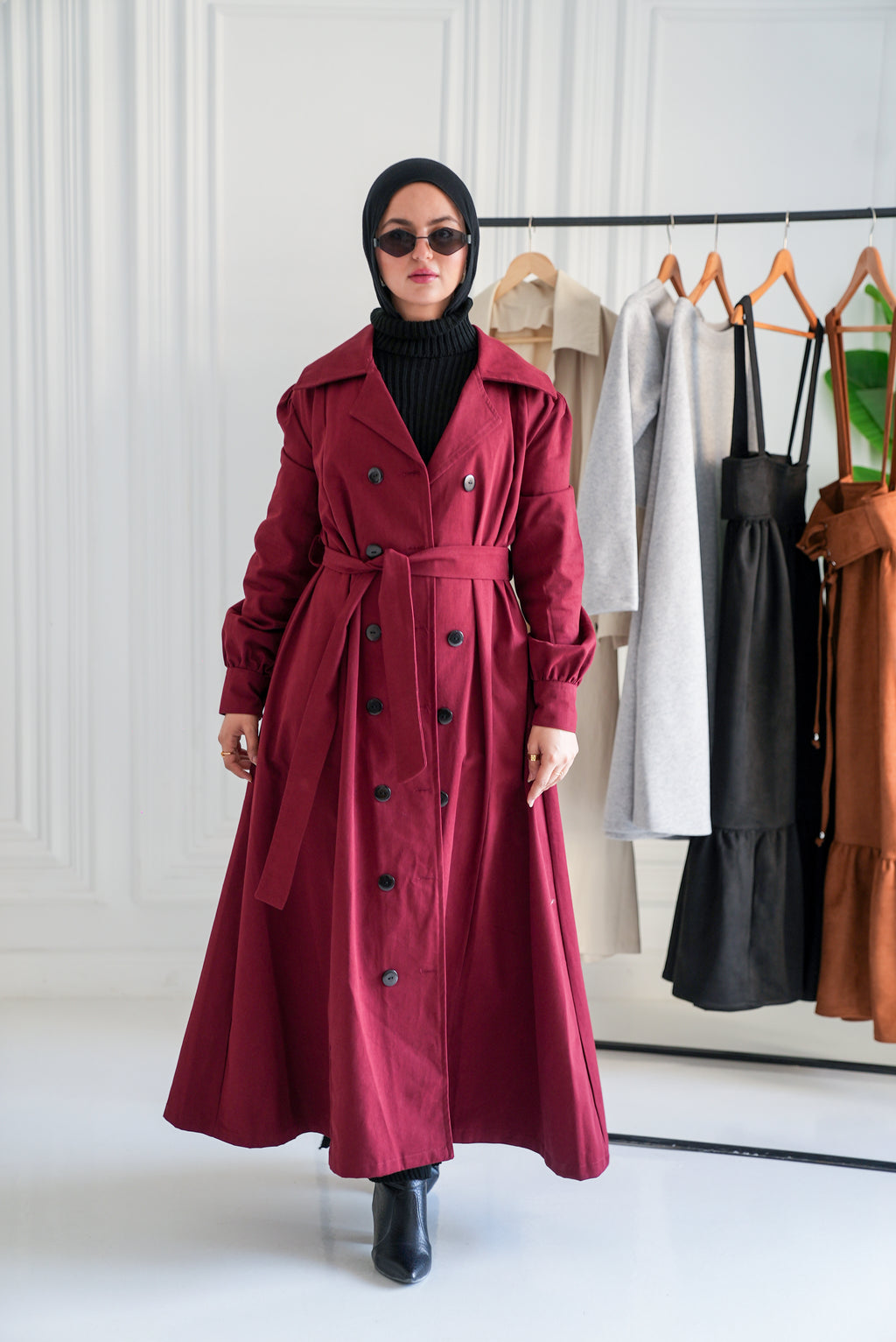 Burgundy - French lady coat