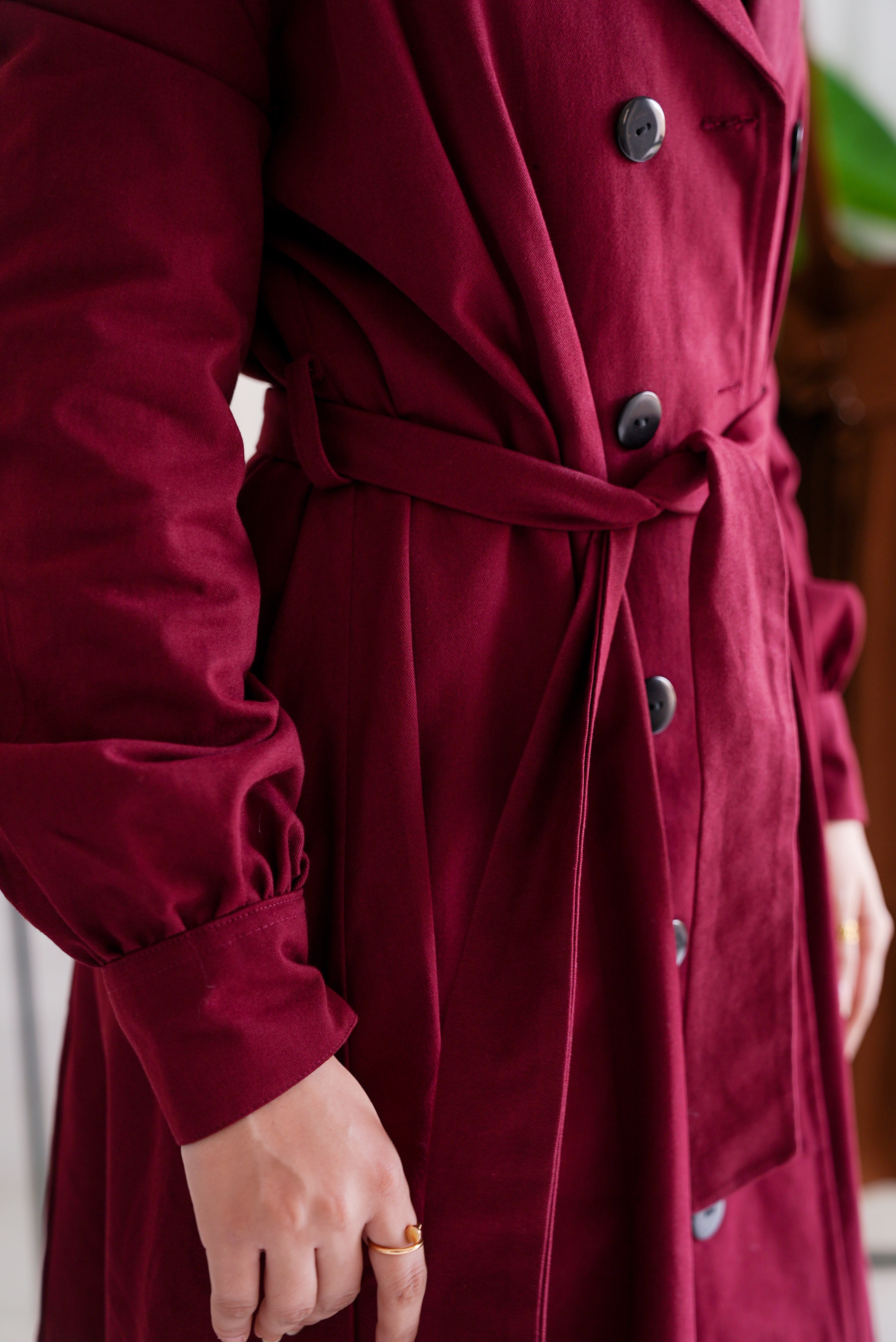 Burgundy - French lady coat