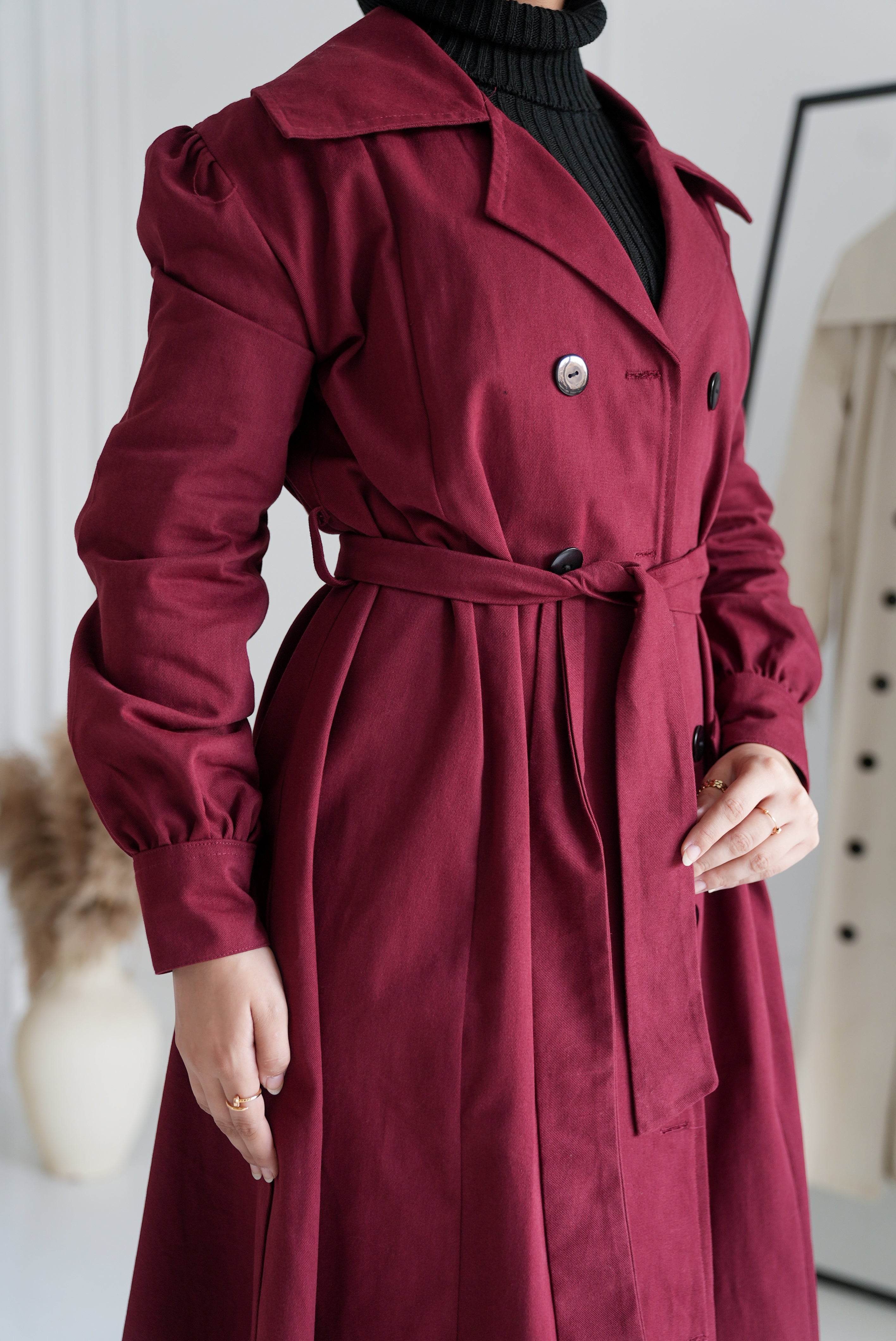 Burgundy - French lady coat