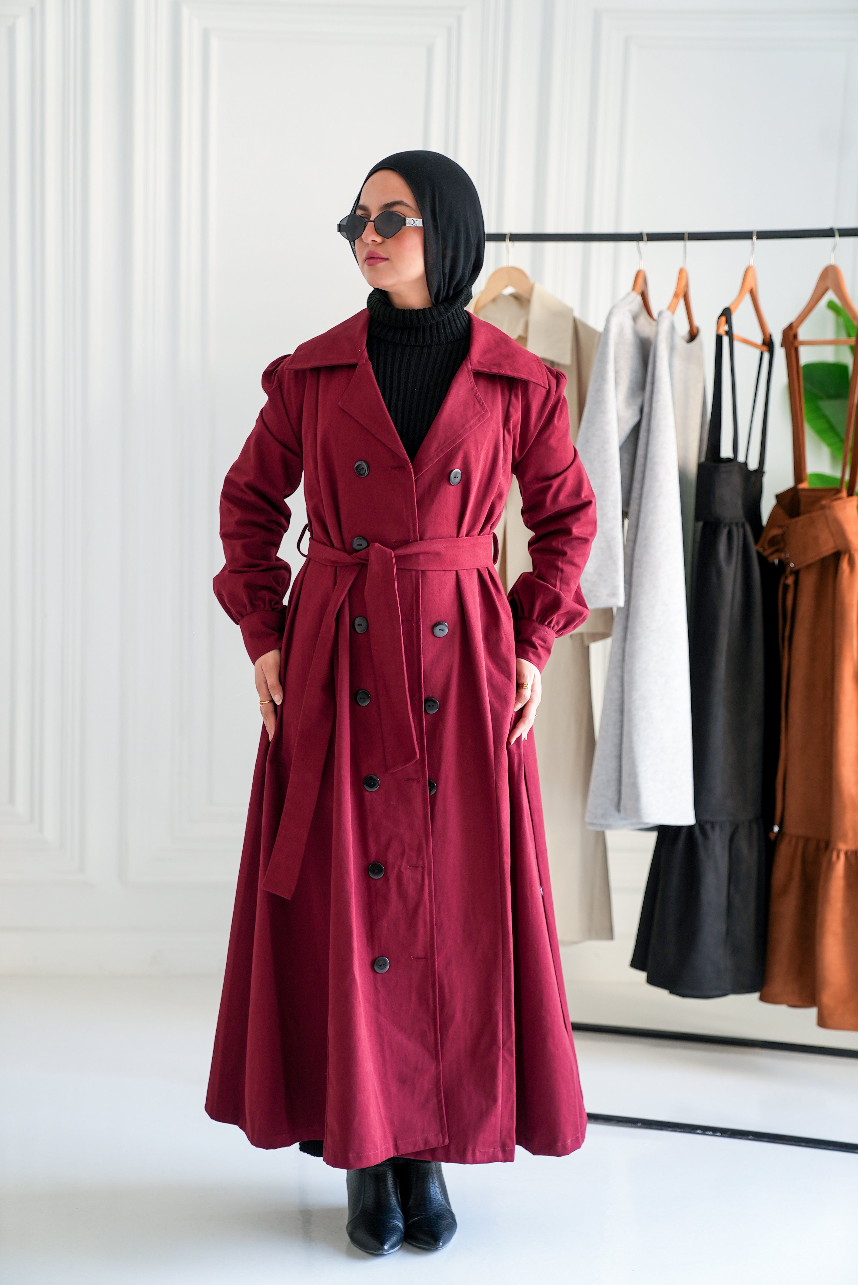 Burgundy - French lady coat