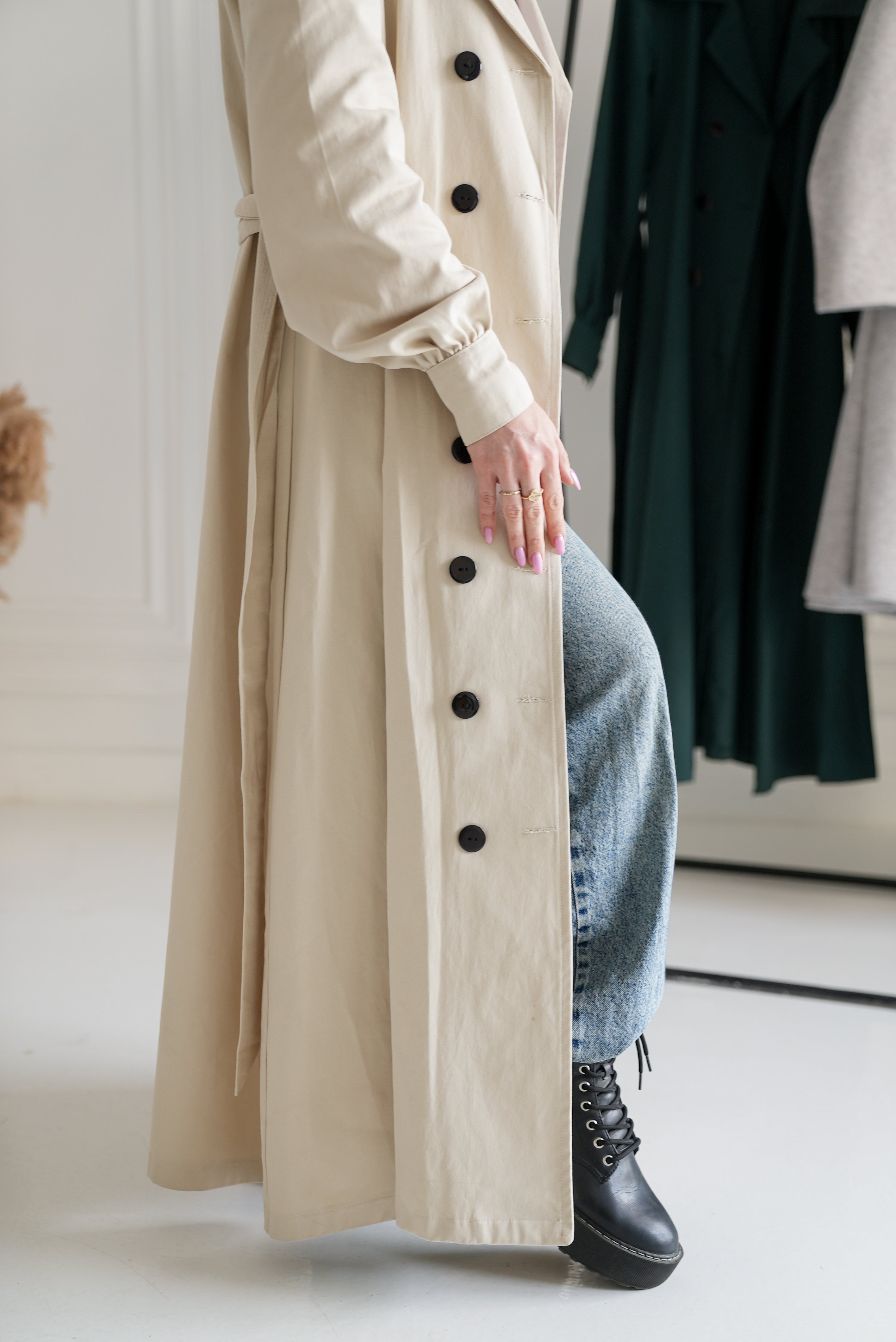 Light beige -French lady coat