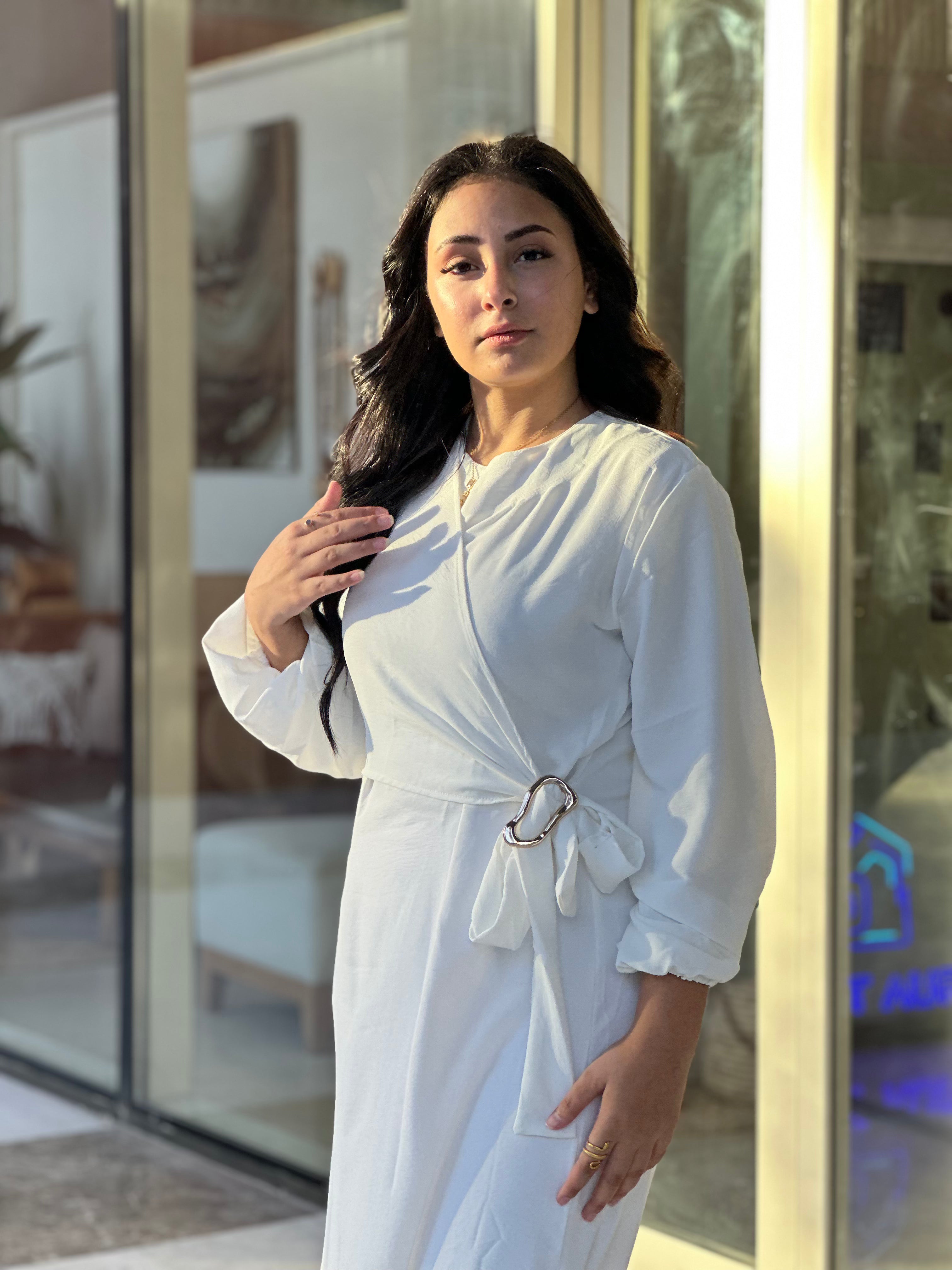 Elina White Dress