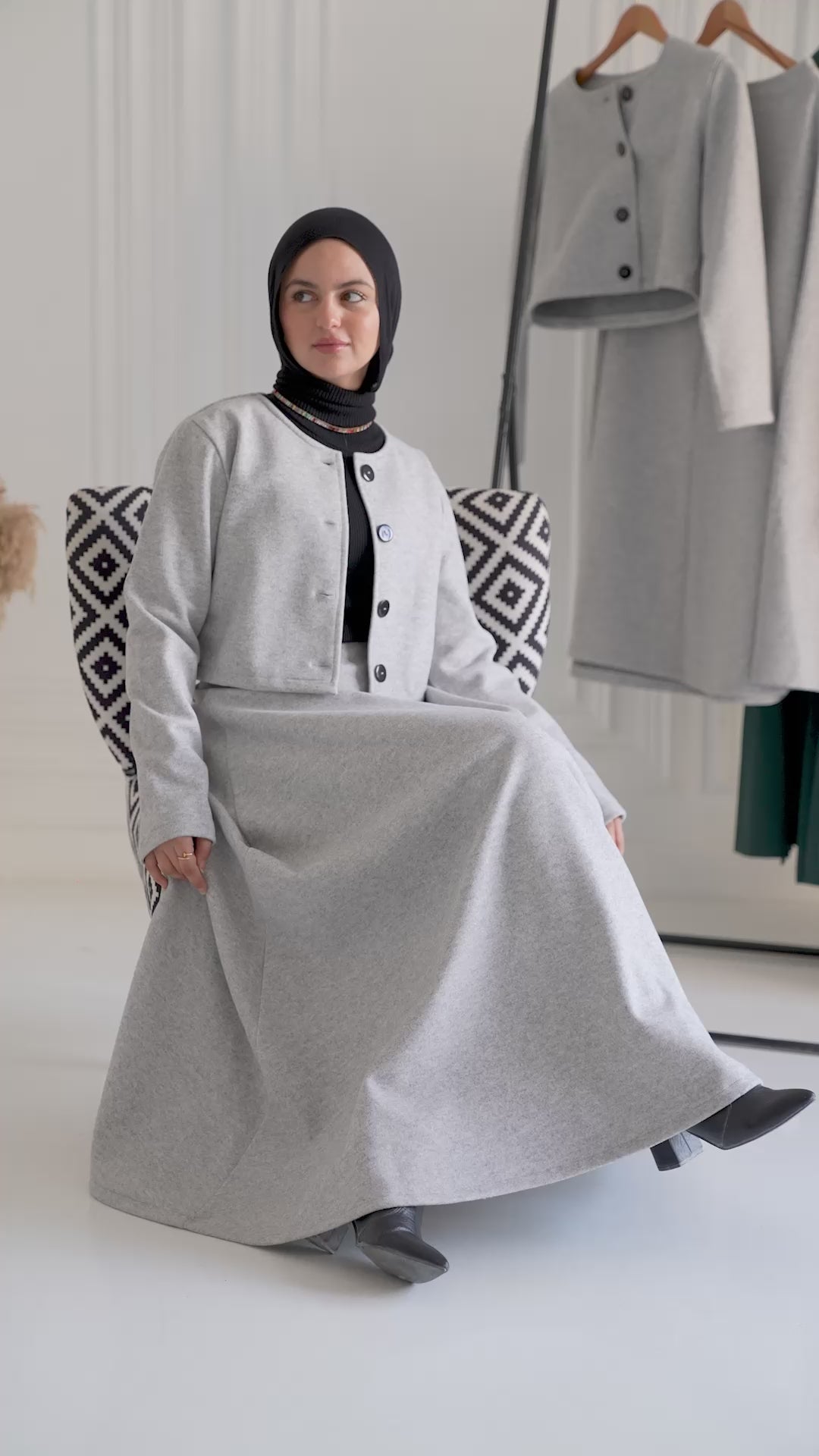 Aşk Light Gray Set